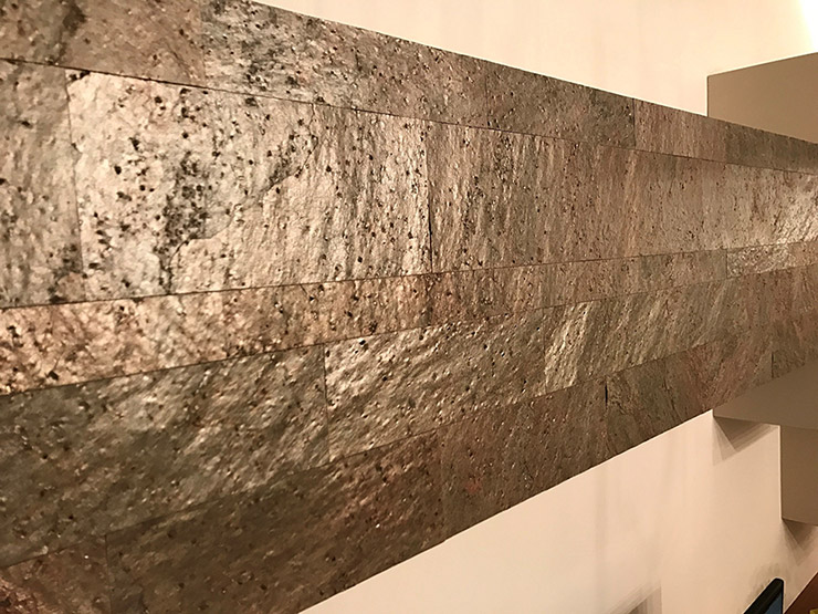 Декорированные панели из натурального каменного шпона Slim Stone