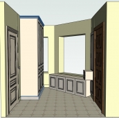 Меблировка прихожей неправильной формы