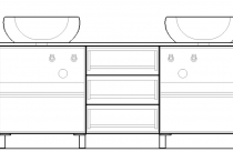 Тумба под две раковины
